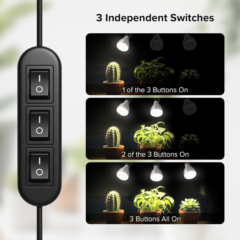 Grow Lights for Indoor Plants 120W 4-Head Full