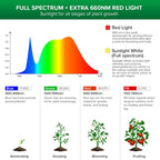 Grow Lights for Indoor Plants 120W 4-Head Full
