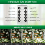 Grow Lights for Indoor Plants 120W 4-Head Full