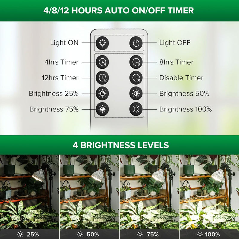 Grow Lights for Indoor Plants 120W 4-Head Full