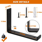 Scaffold Board Shelf Brackets with Lips 5MM Thick (6 Pack)
