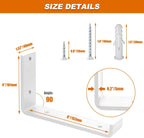 Scaffold Board Shelf Brackets with Lips 5MM Thick (6 Pack)