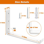Scaffold Board Shelf Brackets with Lips 5MM Thick (6 Pack)