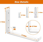 Scaffold Board Shelf Brackets with Lips 5MM Thick (6 Pack)