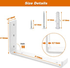 Scaffold Board Shelf Brackets with Lips 5MM Thick (6 Pack)