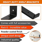 Scaffold Board Shelf Brackets with Lips 5MM Thick (6 Pack)