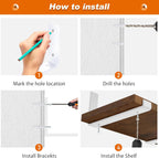 Scaffold Board Shelf Brackets with Lips 5MM Thick (6 Pack)