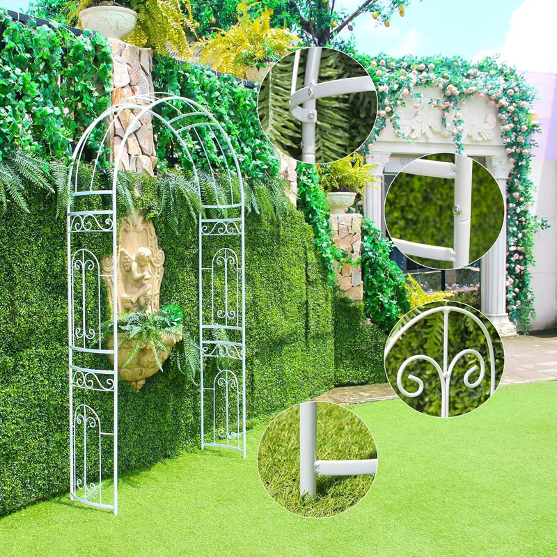 Scendor Wedding Arch Arbour Curved Metal Archway