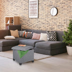 Seat Stool with Storage Space Ottoman Foam Padding