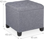 Seat Stool with Storage Space Ottoman Foam Padding