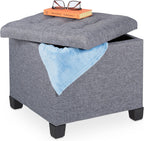 Seat Stool with Storage Space Ottoman Foam Padding