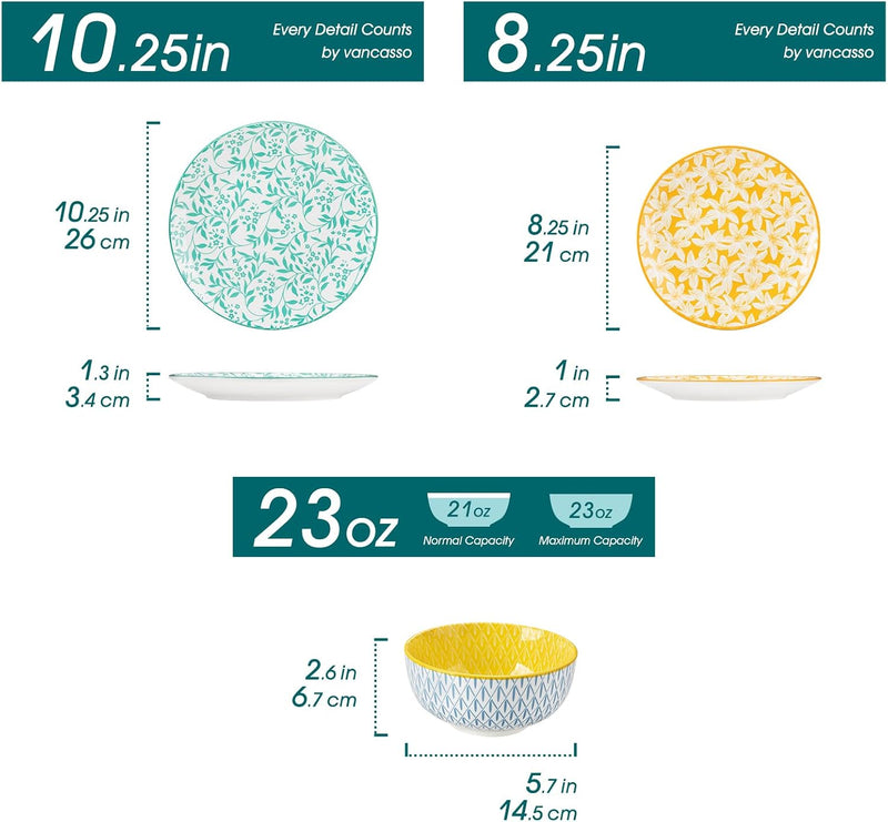 Selene Dinner Sets for 6 People 18 Pieces