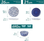 Selene Dinner Sets for 6 People 18 Pieces