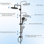 Self-Cleaning Rainfall Shower Kit 304 Stainless
