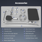 Self-Cleaning Rainfall Shower Kit 304 Stainless
