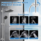 Self-Cleaning Rainfall Shower Kit 304 Stainless