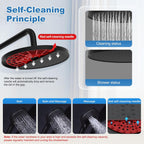 Self-Cleaning Rainfall Shower Kit 304 Stainless