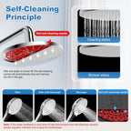 Self-Cleaning Rainfall Shower Kit 304 Stainless