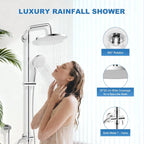 Self-Cleaning Rainfall Shower Kit 304 Stainless