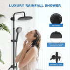 Self-Cleaning Rainfall Shower Kit 304 Stainless
