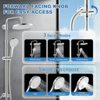 Self-Cleaning Rainfall Shower Kit 304 Stainless