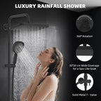 Self-Cleaning Rainfall Shower Kit 304 Stainless