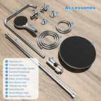Self-Cleaning Rainfall Shower Kit 304 Stainless