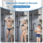 Self-Cleaning Rainfall Shower Kit 304 Stainless