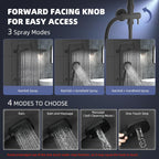 Self-Cleaning Rainfall Shower Kit 304 Stainless