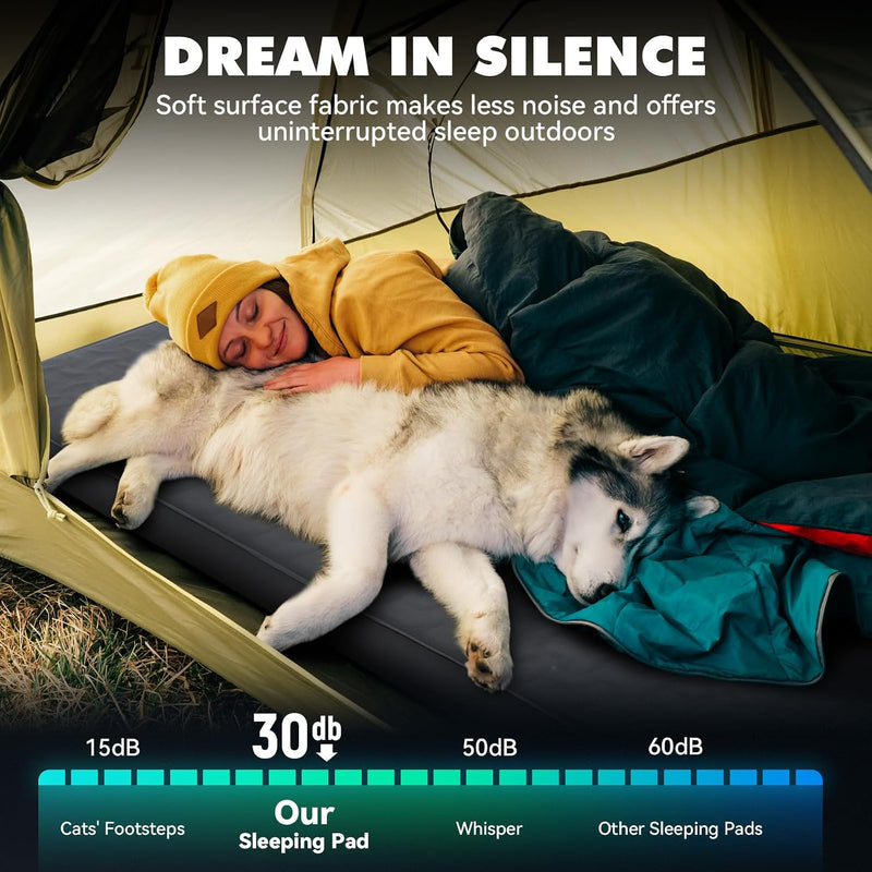 Self-Inflating Sleeping Pad Camping Mattress 9.5 R-Value