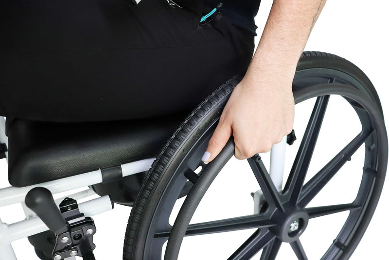 Self Propelled Shower Wheelchair Commode Toilet Chair 2