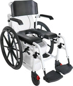 Self Propelled Shower Wheelchair Commode Toilet Chair 2