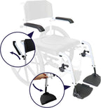 Self Propelled Shower Wheelchair Commode Toilet Chair 2