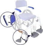 Self Propelled Shower Wheelchair Commode Toilet Chair 2