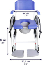 Self Propelled Shower Wheelchair Commode Toilet Chair 2