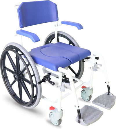 Self Propelled Shower Wheelchair Commode Toilet Chair