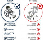 Self Propelled Shower Wheelchair Commode Toilet Chair 2