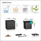Self Watering Plant Pot Canto Stone 40 Low