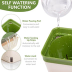 Self Watering Plant Pots 10.5 Inch Rectangular Windowsill (Set of 3)