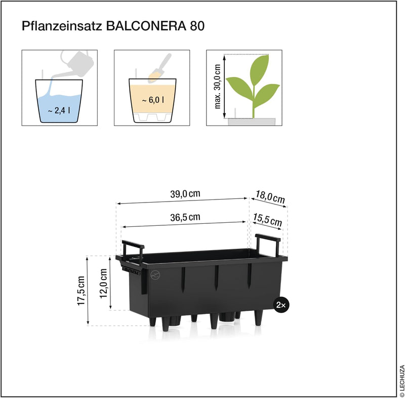 Self Watering Plant Pots Balconera Colour