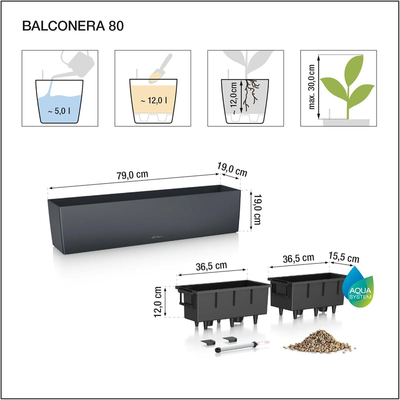 Self Watering Plant Pots Balconera Colour