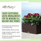Self Watering Pot Balconera Cottage 80 Graphite Plastic