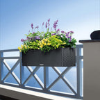 Self Watering Pot Balconera Cottage 80 Graphite Plastic