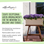Self Watering Pot Balconera Stone 50 Graphite Plastic