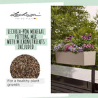 Self Watering Pot Balconera Stone 50 Graphite Plastic