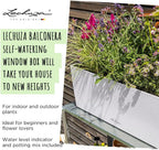 Self Watering Pot Balconera Stone 50 Graphite Plastic