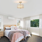 Semi Flush Mount Ceiling Light 6 Dimmable Crystal