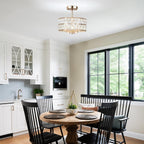 Semi Flush Mount Ceiling Light 6 Dimmable Crystal