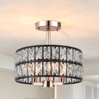 Semi Flush Mount Ceiling Light 6 Dimmable Crystal