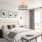 Semi Flush Mount Ceiling Light 6 Dimmable Crystal